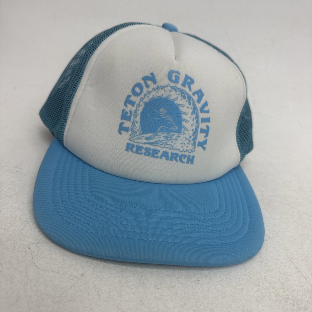 Teton Gravity Research Surfing Skeleton Foam Trucker SnapBack Hat NWT TGR